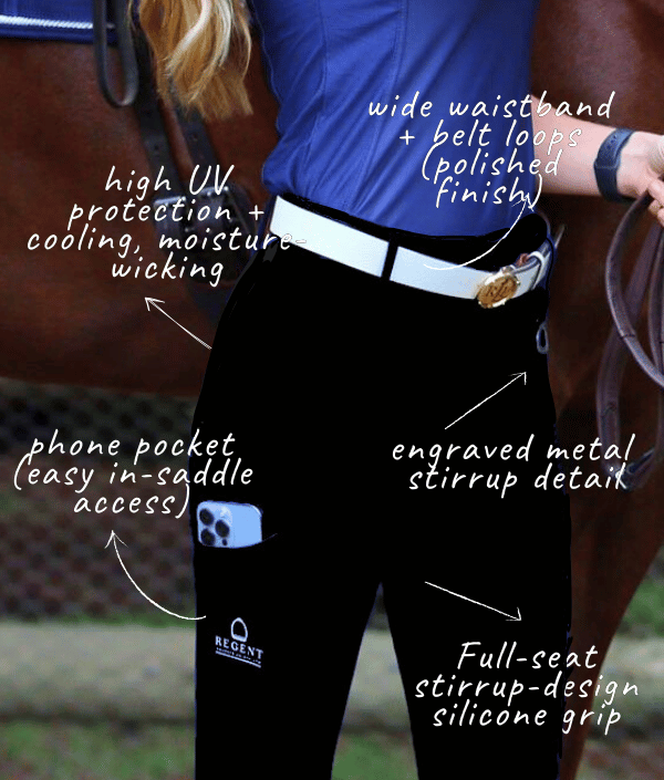 Black Riding Tights – Full Seat Silicone Grip