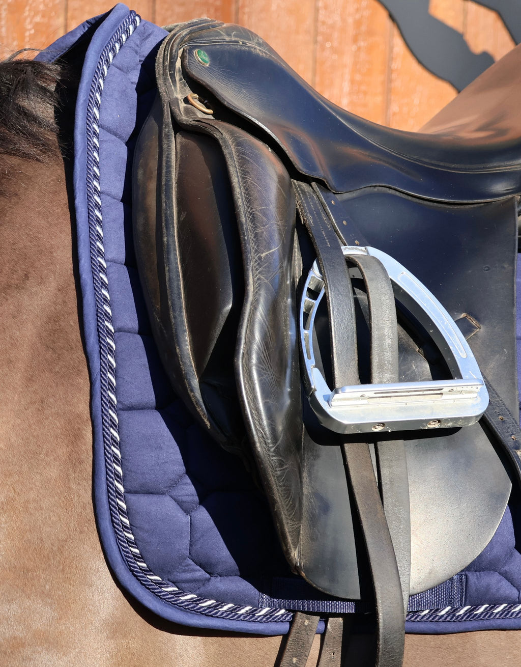 Classic Dressage Saddle Pad - Navy Suede