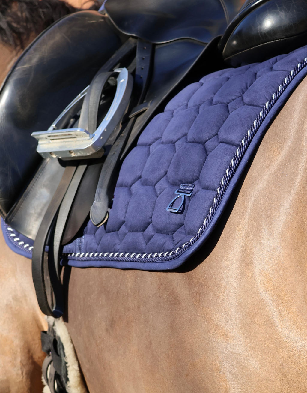 Classic Dressage Saddle Pad - Navy Suede