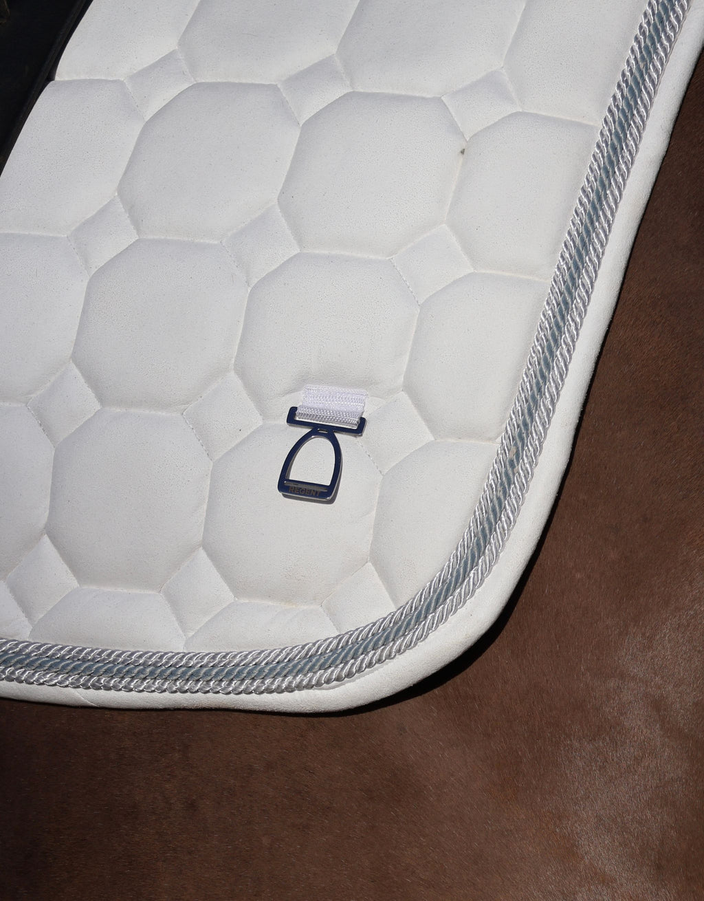 Classic Dressage Saddle Pad - White Suede
