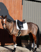 Classic Dressage Saddle Pad - White Suede