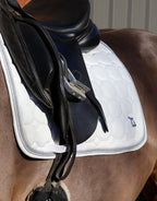 Classic Dressage Saddle Pad - White Suede