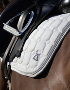 Classic Dressage Saddle Pad - White Suede