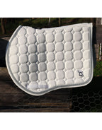 Classic Jump Saddle Pad – White Suede