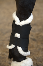 CLASSIC Black Tendon Boots - Fleece