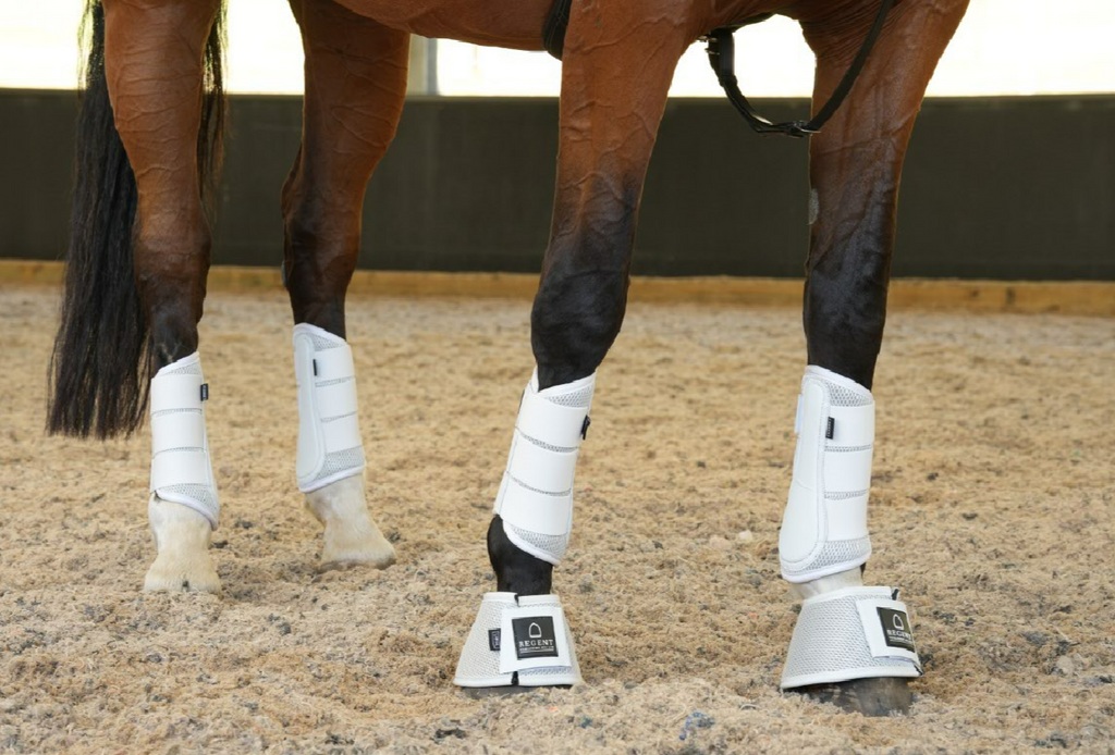 White Mesh Tendon Boots - Fleeceless