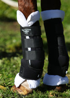 Set of 4 Travel Boots - Black/Off white